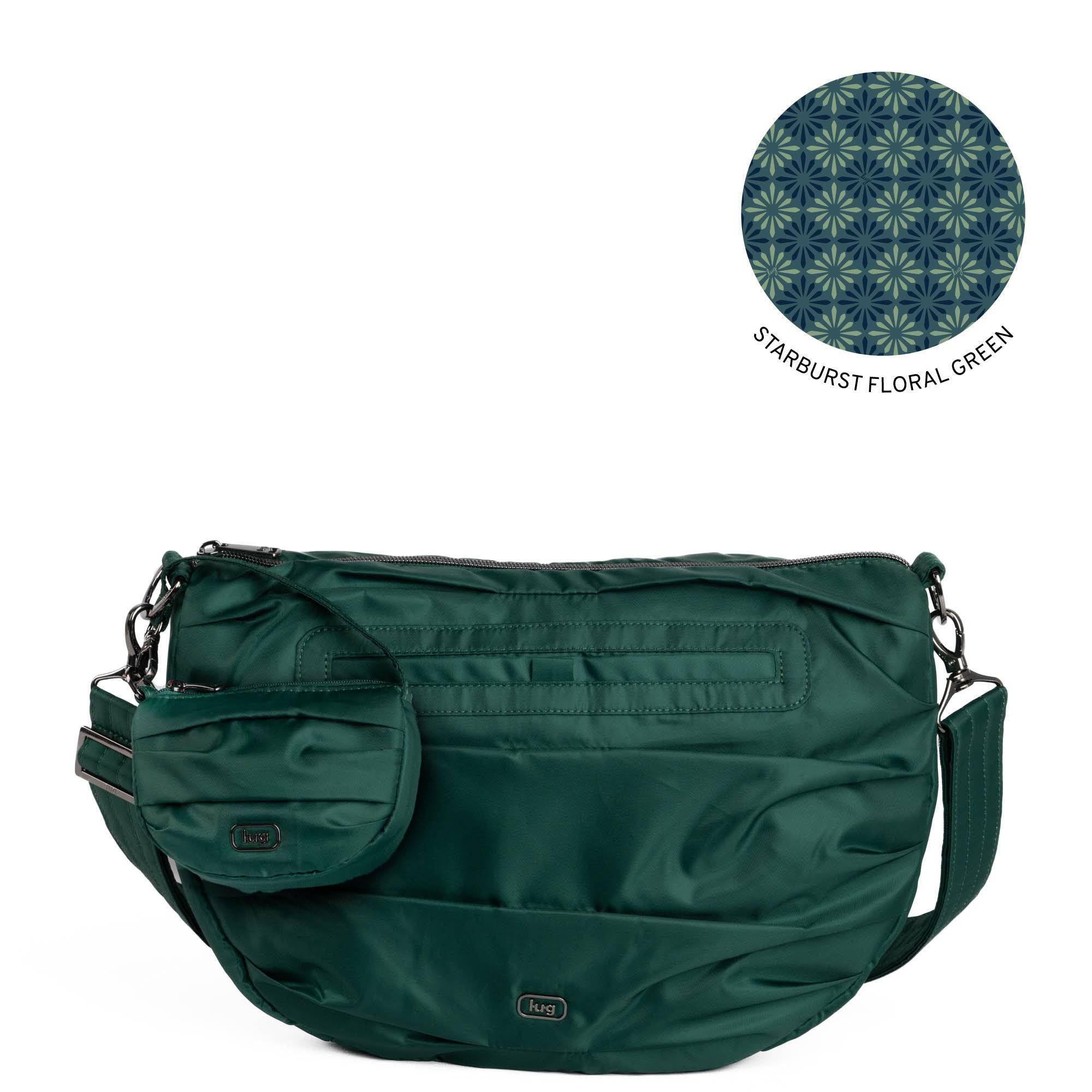 Scuffle Pleated Crossbody Bag with Disco Pouch - WICKEDLY GREEN - Scuffle_WickedlyGreen